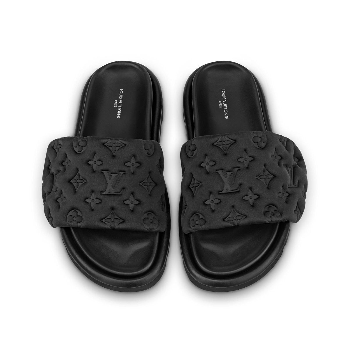 BLACK PILLOW SANDALS