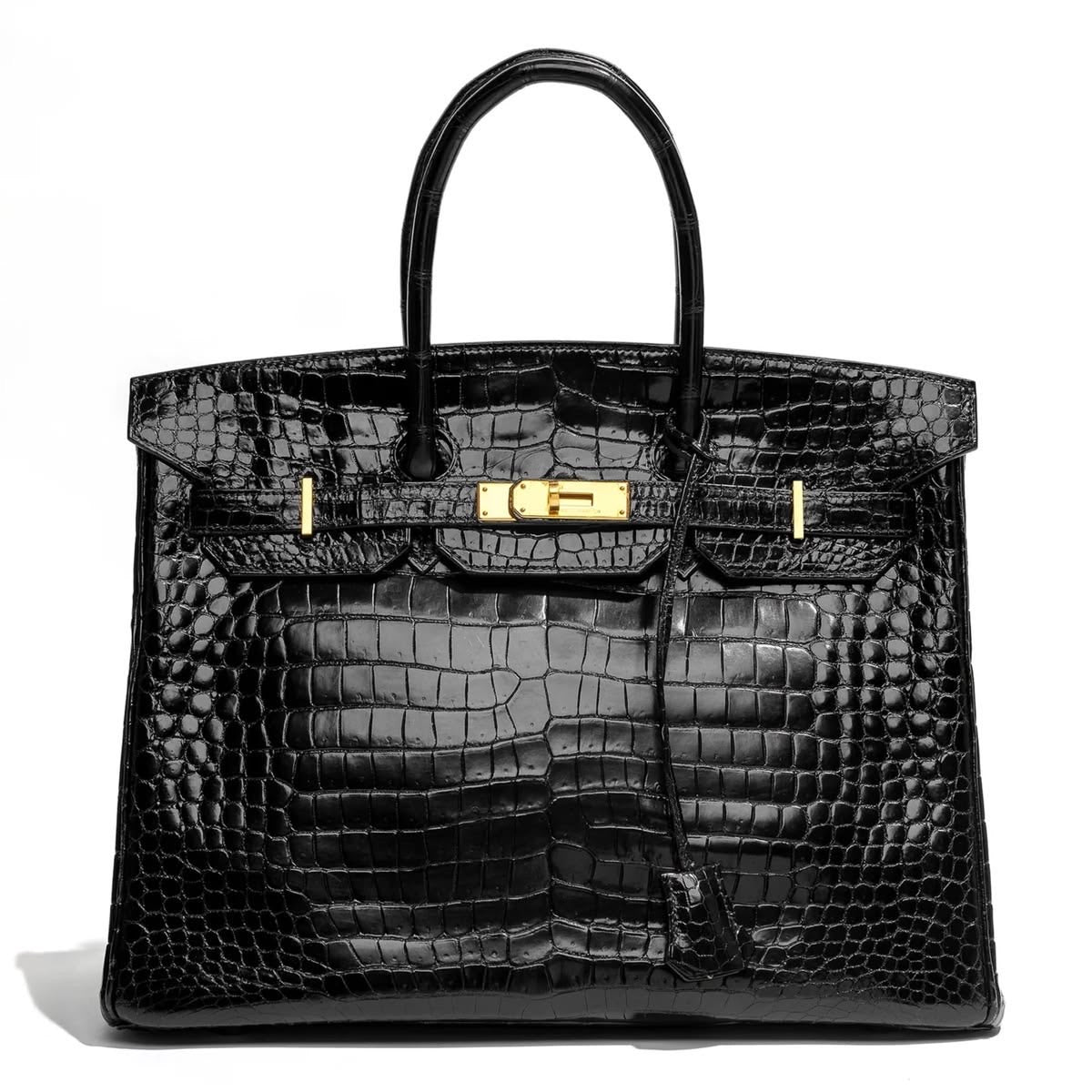 LUXURY BLACK LEATHER BAG