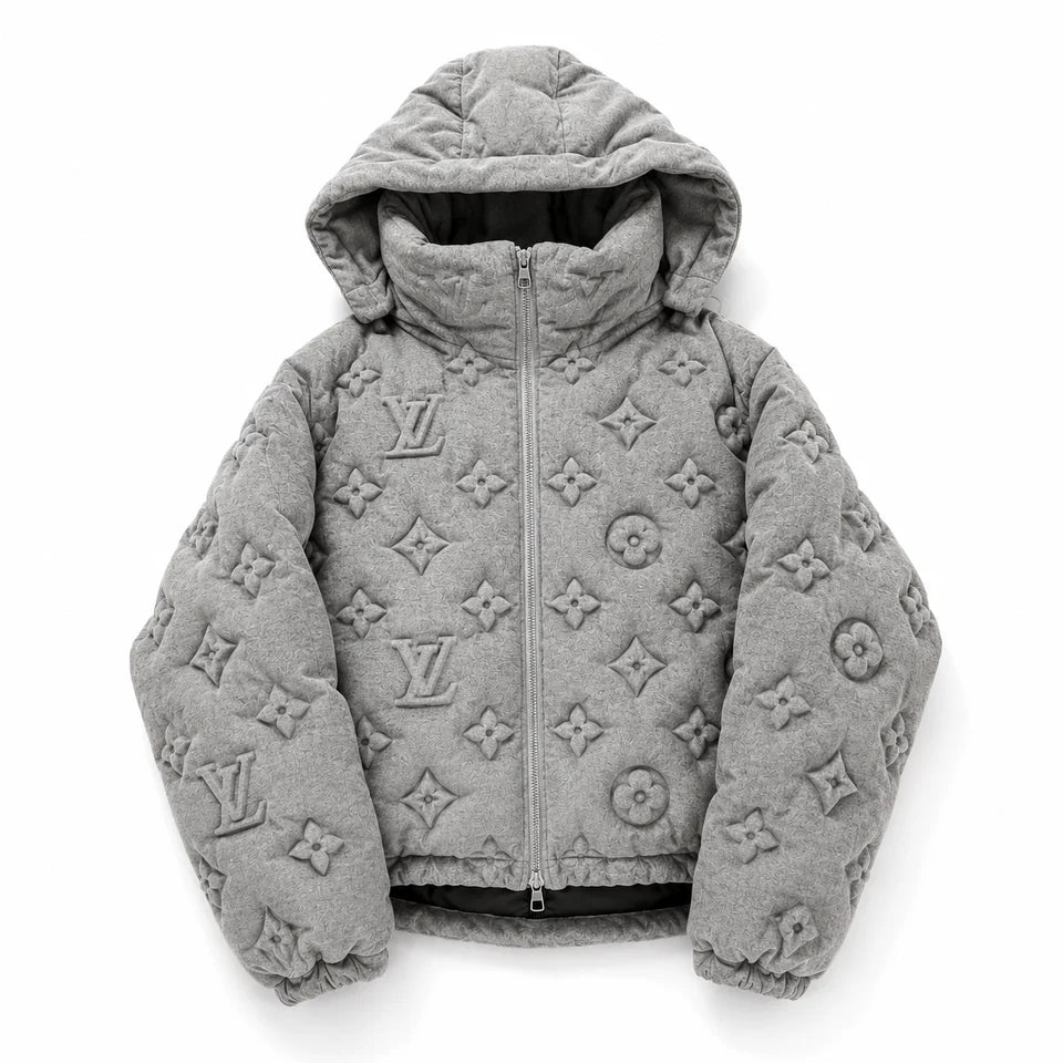 LOVIE GREY PUFFER JACKET