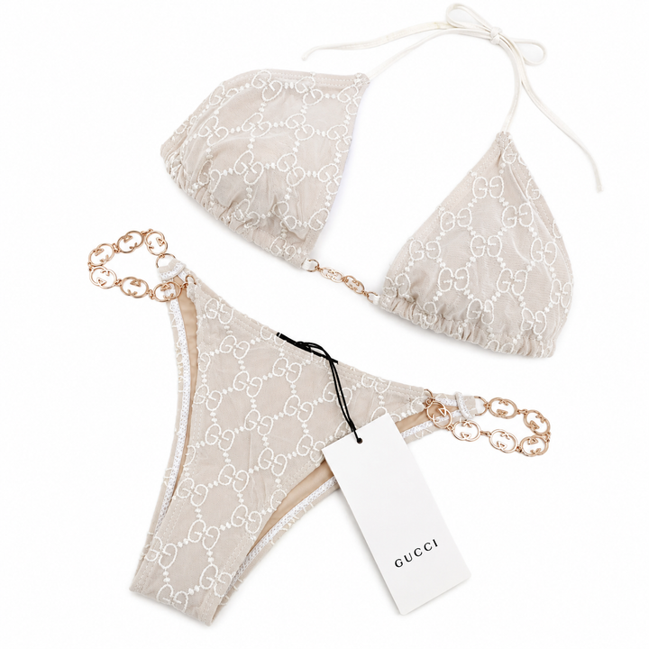 BEIGE CHAIN BIKINI