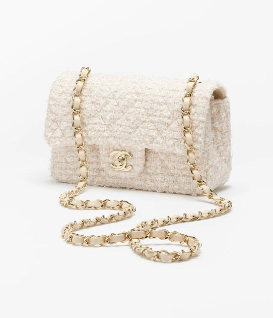 CREAM BOUCLE BAG
