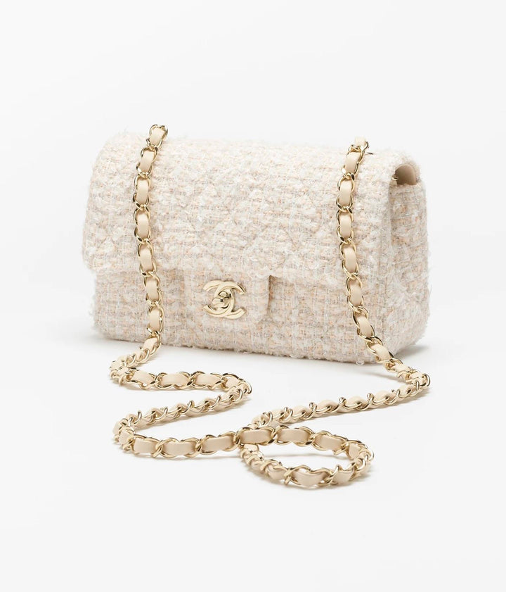 CREAM BOUCLE BAG