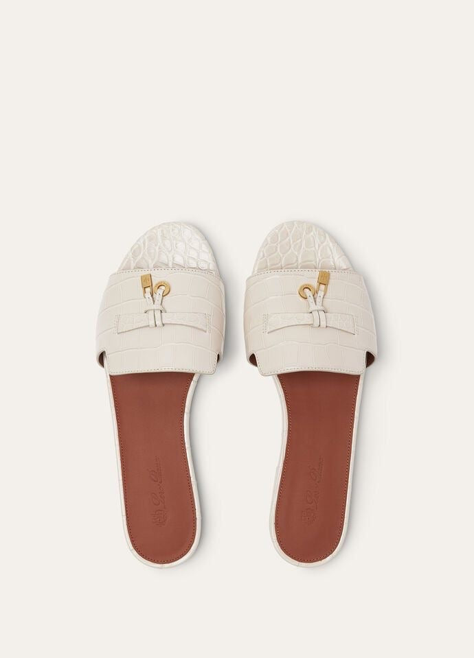 CROCO LOAFER SANDALS