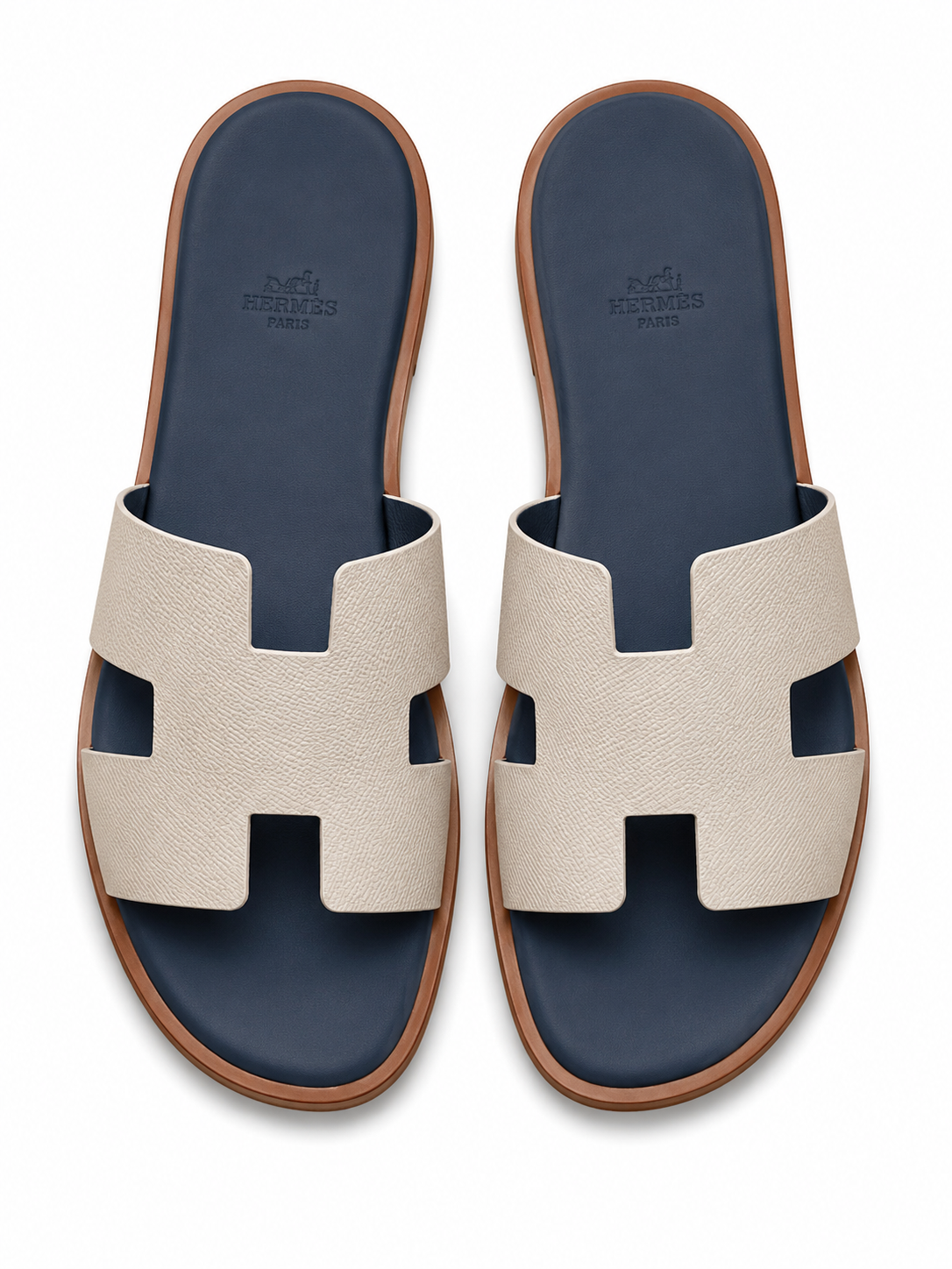 HER BEIGE NAVY SANDALES