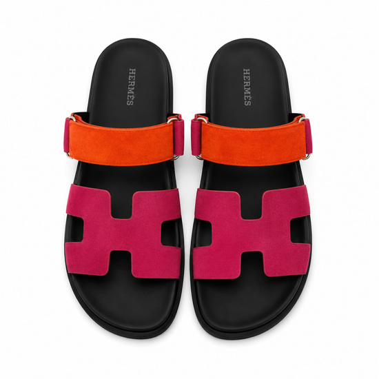 HÈR CHYPRA PINK ORANGE SANDALS