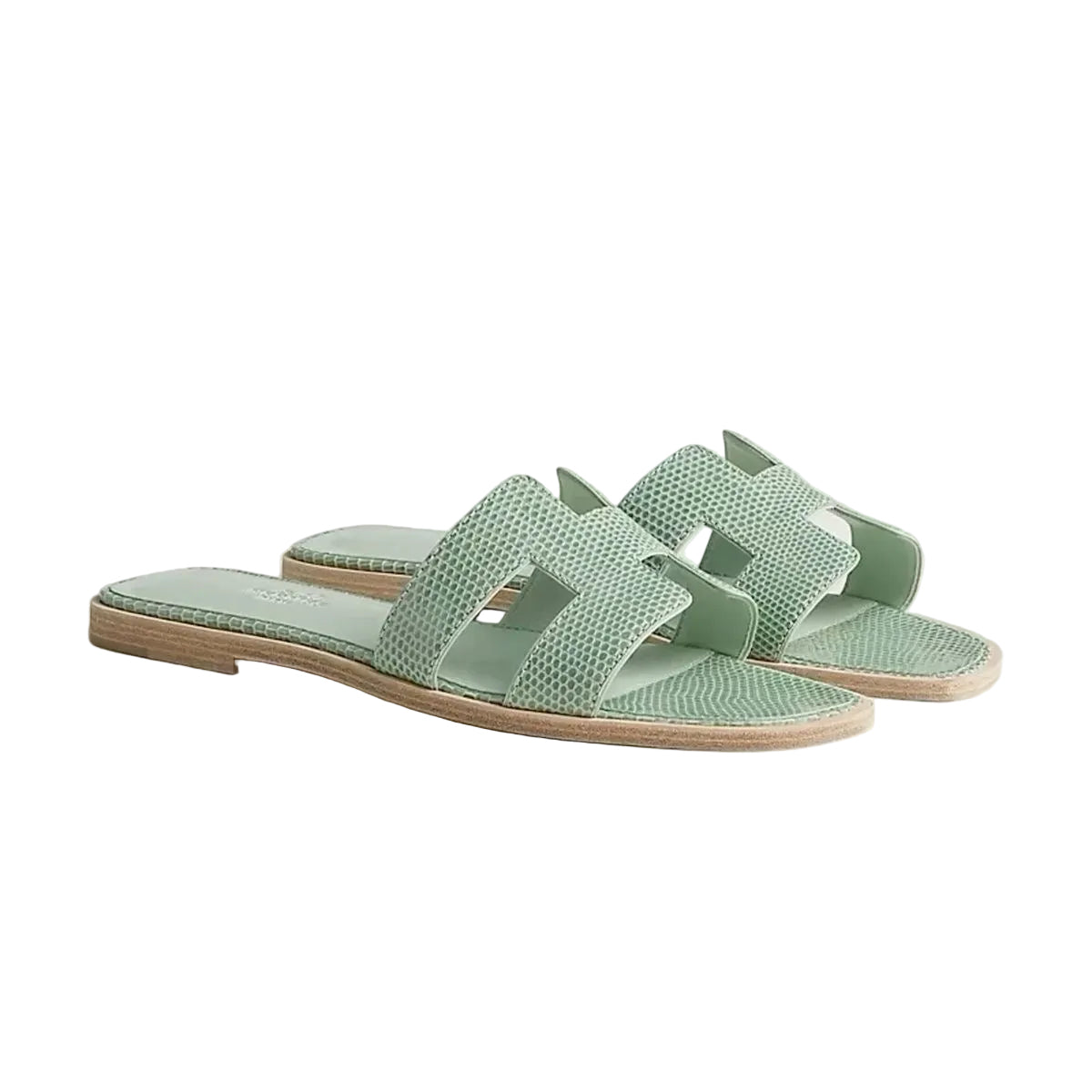 HÈR MINT LIZARD SANDALES
