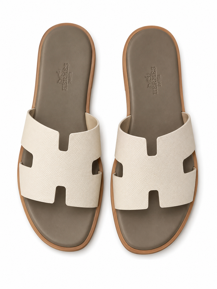 HER TAUPE SANDALES