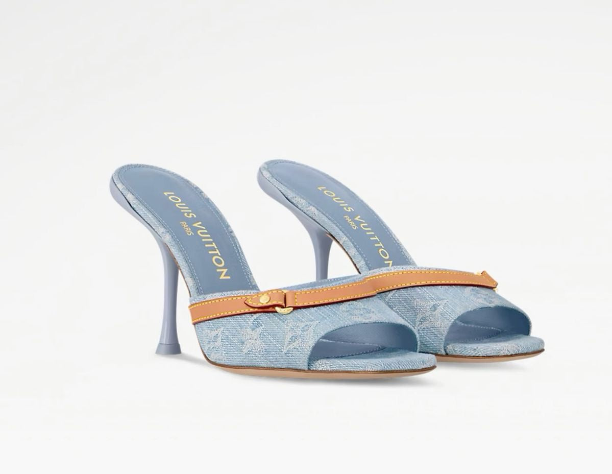 LIGHT BLUE DENIM HEELS