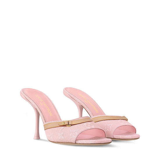 LIGHT PINK DENIM HEELS