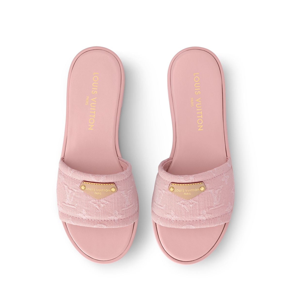 LIGHT PINK DENIM SANDALS