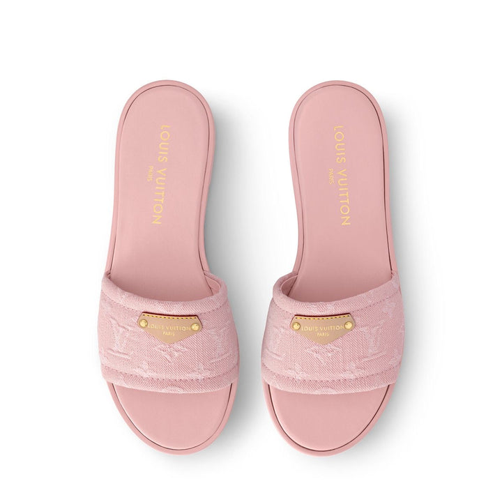 LIGHT PINK DENIM SANDALS