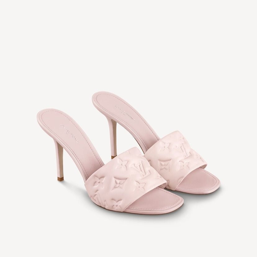 LIGHT PINK MONOGRAM HEELS