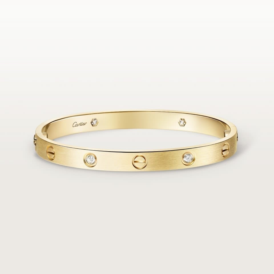 LOVE HALF DIAMOND BANGLE