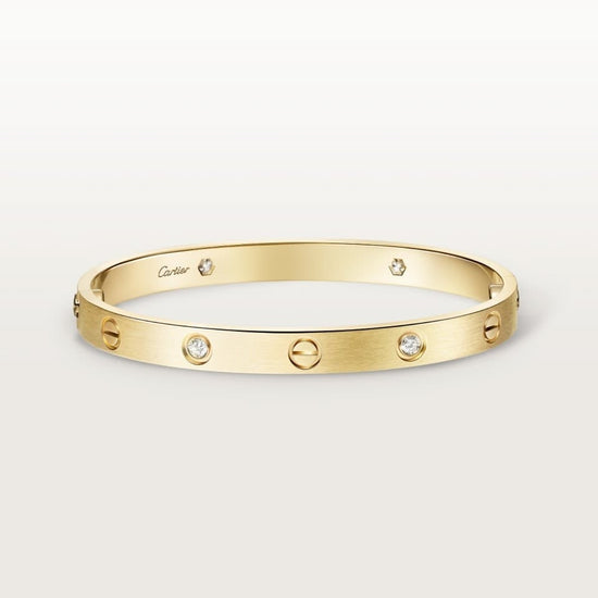 LOVE HALF DIAMOND BANGLE