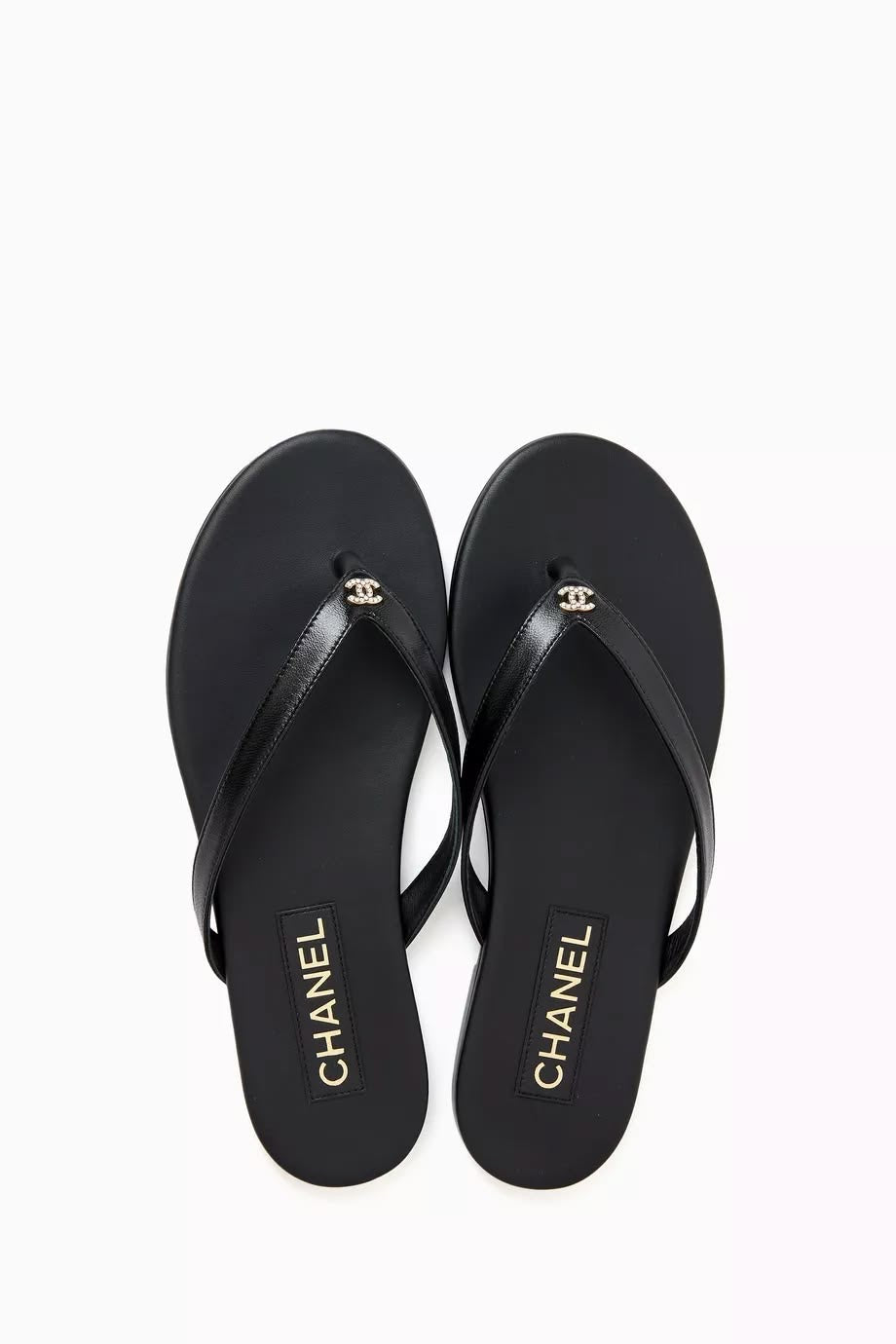 NEL BLACK FLIP FLOPS
