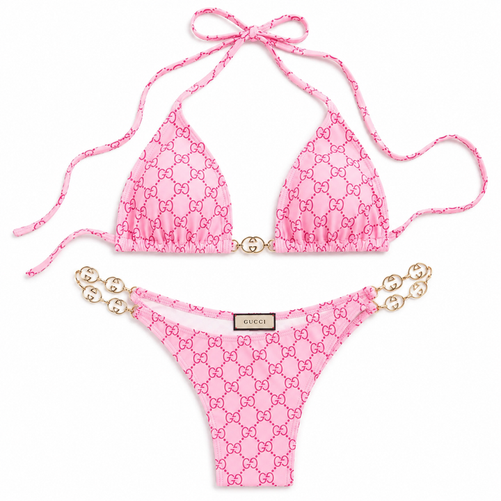 PINK CHAIN BIKINI