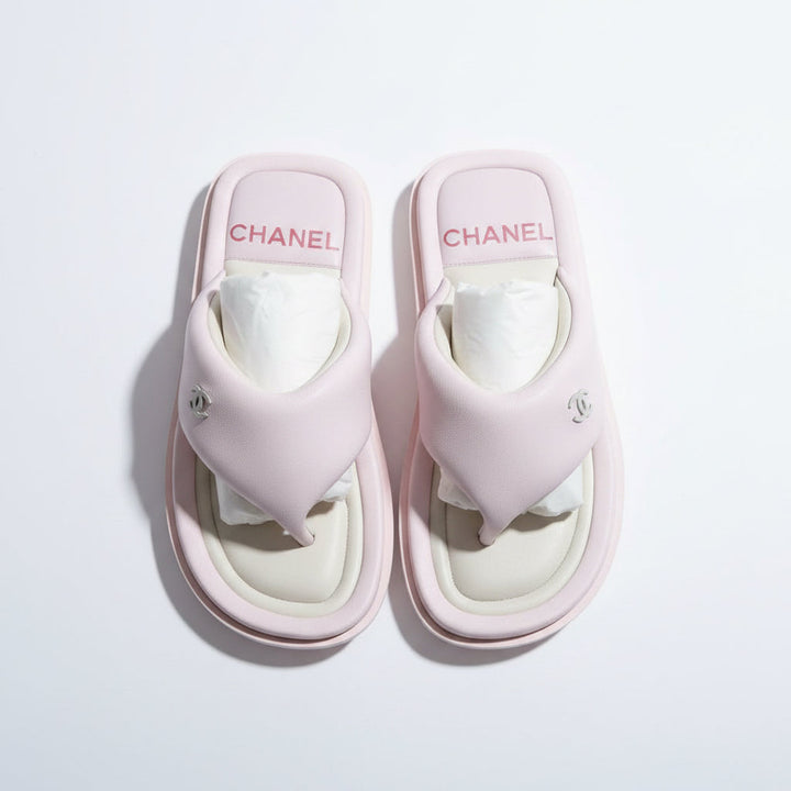 PINK PADDED FLIP FLOPS