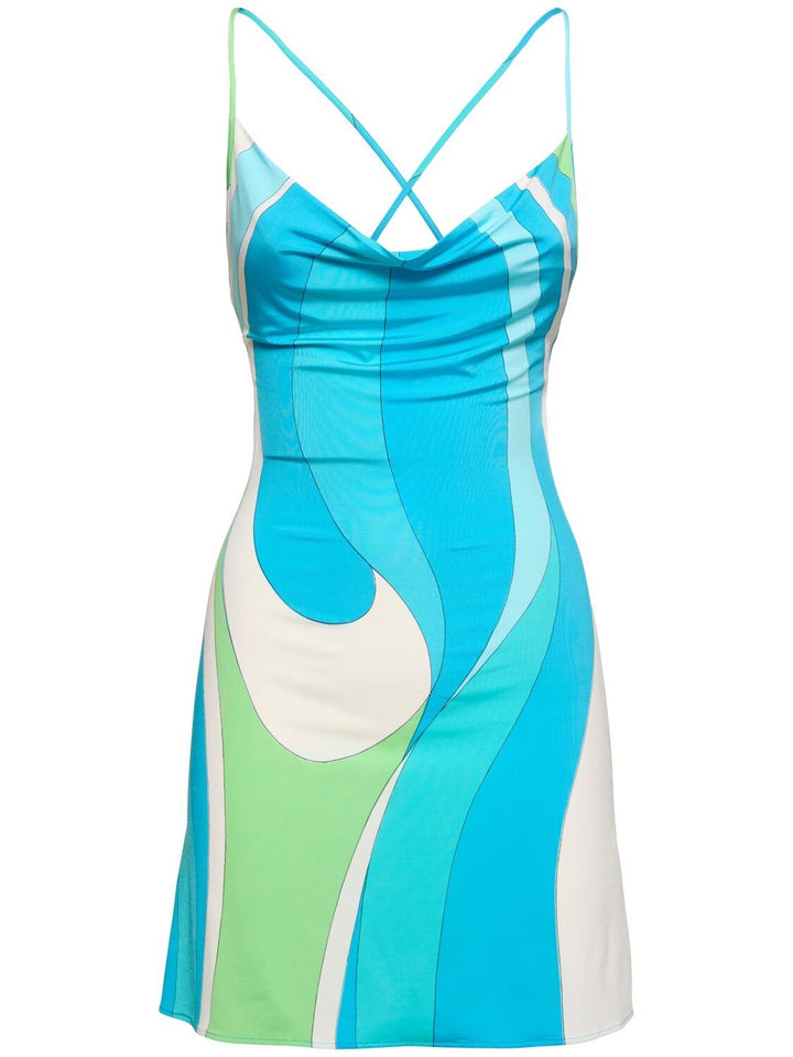 PUC AMILEE BLUE GREEN DRESS