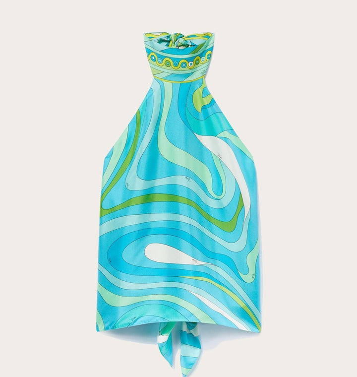 PUC CLARA BLUE GREEN TOP